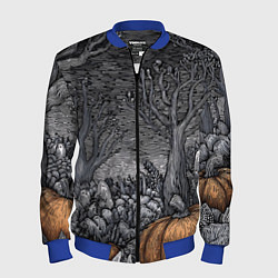 Бомбер мужской Осенние шалости духов, цвет: 3D-синий
