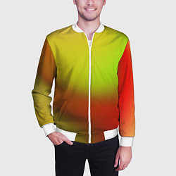 Бомбер мужской Color multicolored gradient, цвет: 3D-белый — фото 2