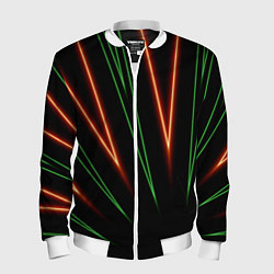 Бомбер мужской Neon orange green, цвет: 3D-белый