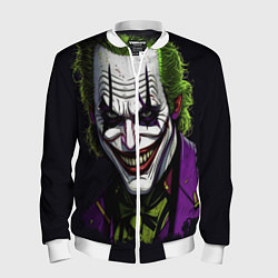 Бомбер мужской Улыбающийся Джокер, цвет: 3D-белый