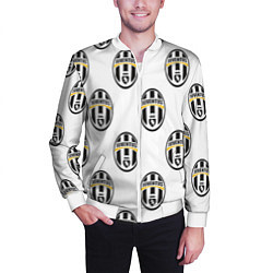 Бомбер мужской Juventus Pattern, цвет: 3D-белый — фото 2