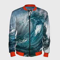 Бомбер мужской Волна, цвет: 3D-красный