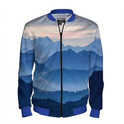 Бомбер мужской Горы, цвет: 3D-синий