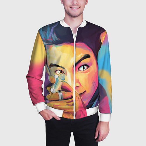 Мужской бомбер Big Bang Art / 3D-Белый – фото 3