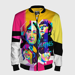 Бомбер мужской The Beatles: Poly-art, цвет: 3D-черный