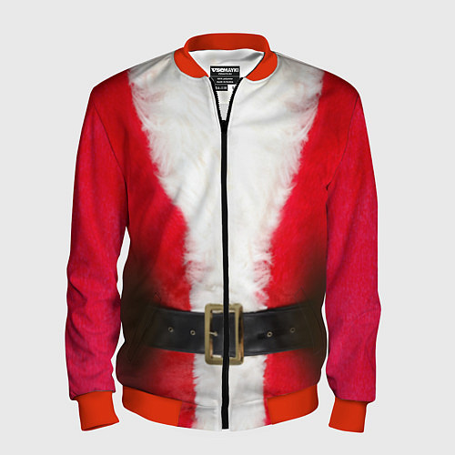 Мужской бомбер Дед мороз / 3D-Красный – фото 1