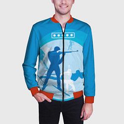 Бомбер мужской Биатлон, цвет: 3D-красный — фото 2