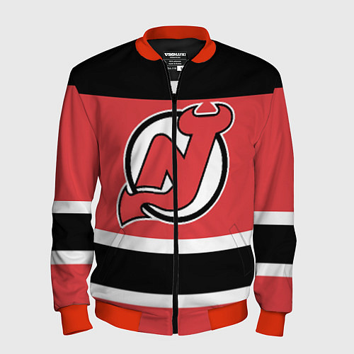 Мужской бомбер New Jersey Devils / 3D-Красный – фото 1
