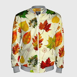 Бомбер мужской Осень, цвет: 3D-меланж