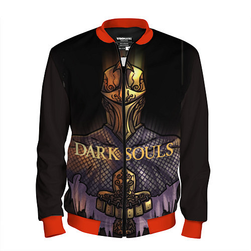 Мужской бомбер Dark Souls: Knight / 3D-Красный – фото 1