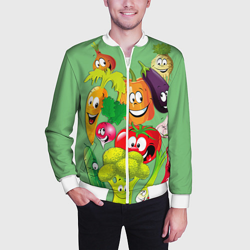 Мужской бомбер Правильное питание / 3D-Белый – фото 3