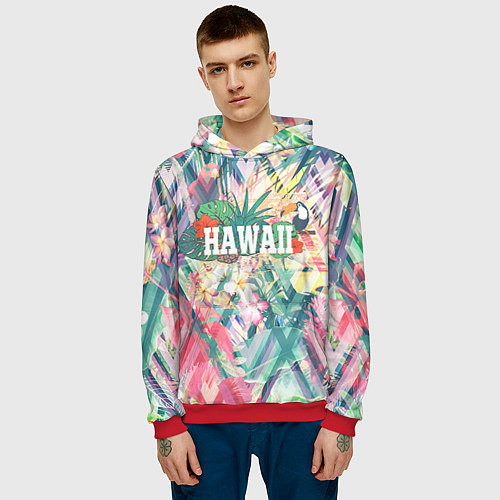 Мужская толстовка Hawaii Summer / 3D-Красный – фото 3
