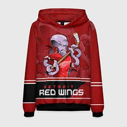 Толстовка-худи мужская Detroit Red Wings, цвет: 3D-черный