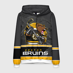 Толстовка-худи мужская Boston Bruins, цвет: 3D-белый