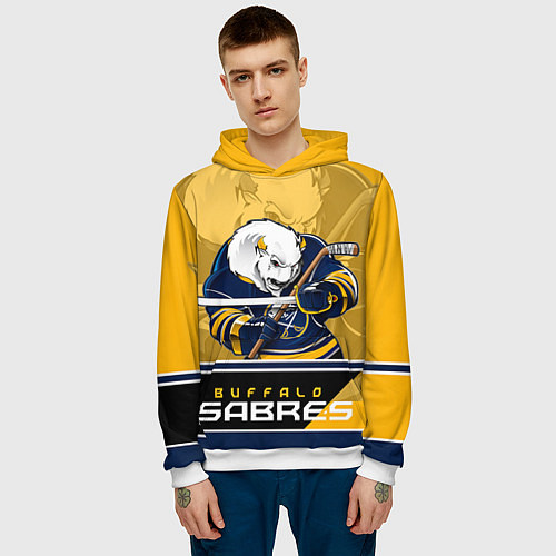 Мужская толстовка Buffalo Sabres / 3D-Белый – фото 3