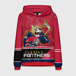 Толстовка-худи мужская Florida Panthers, цвет: 3D-красный