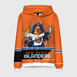 Толстовка-худи мужская New York Islanders, цвет: 3D-белый