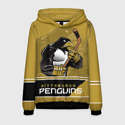 Толстовка-худи мужская Pittsburgh Penguins, цвет: 3D-черный