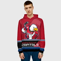 Толстовка-худи мужская Washington Capitals, цвет: 3D-черный — фото 2