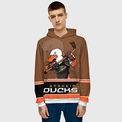 Мужская толстовка Anaheim Ducks / 3D-Белый – фото 3
