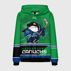 Толстовка-худи мужская Vancouver Canucks, цвет: 3D-черный