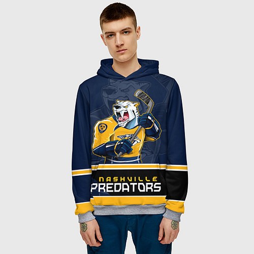 Мужская толстовка Nashville Predators / 3D-Меланж – фото 3