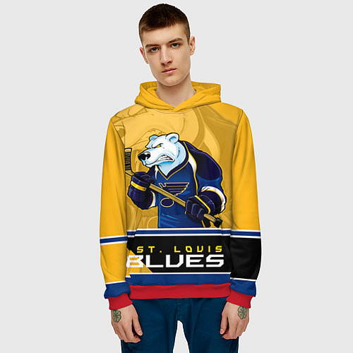 Мужская толстовка St. Louis Blues / 3D-Красный – фото 3