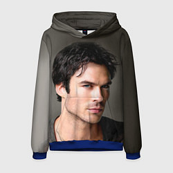 Толстовка-худи мужская Ian Somerhalder, цвет: 3D-синий