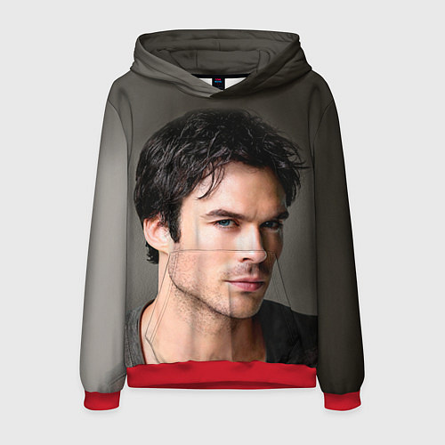 Мужская толстовка Ian Somerhalder / 3D-Красный – фото 1