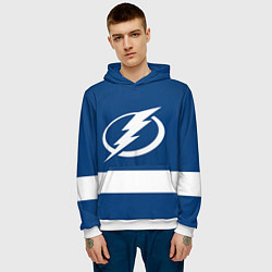 Толстовка-худи мужская Tampa Bay Lightning, цвет: 3D-белый — фото 2