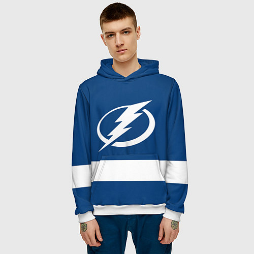 Мужская толстовка Tampa Bay Lightning / 3D-Белый – фото 3