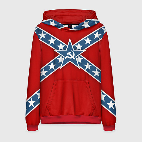 Мужская толстовка Флаг советской конфедерации / 3D-Красный – фото 1
