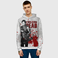 Толстовка-худи мужская Walking Dead: Deryl Dixon, цвет: 3D-белый — фото 2