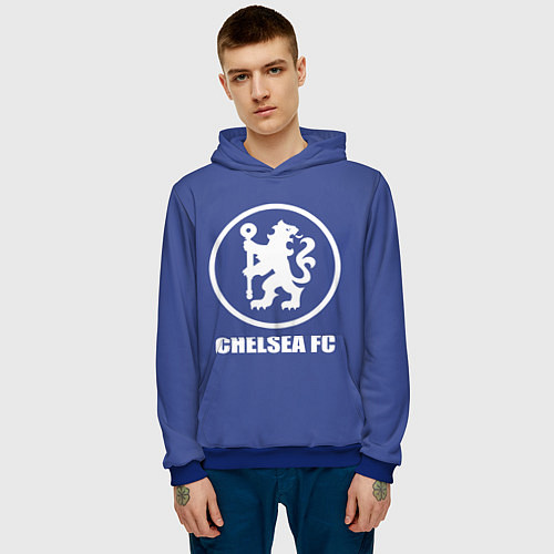 Мужская толстовка Chelsea FC / 3D-Синий – фото 3