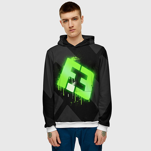 Мужская толстовка Flipsid3: Black collection / 3D-Белый – фото 3