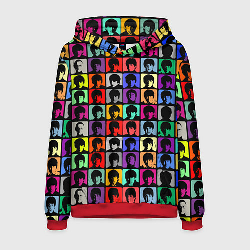 Мужская толстовка The Beatles: pop-art / 3D-Красный – фото 1