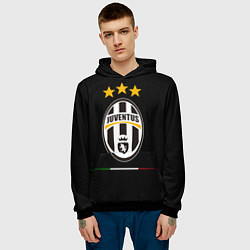 Толстовка-худи мужская Juventus: 3 stars, цвет: 3D-черный — фото 2