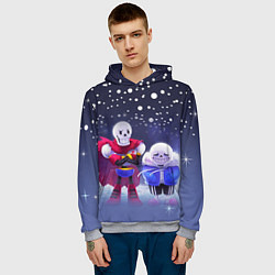Толстовка-худи мужская Sans & Papyrus, цвет: 3D-меланж — фото 2