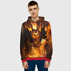 Толстовка-худи мужская Nevermore Hell, цвет: 3D-красный — фото 2