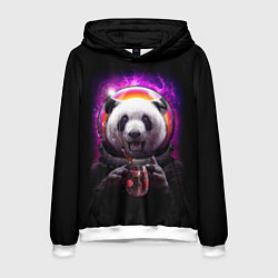 Толстовка-худи мужская Panda Cosmonaut, цвет: 3D-белый