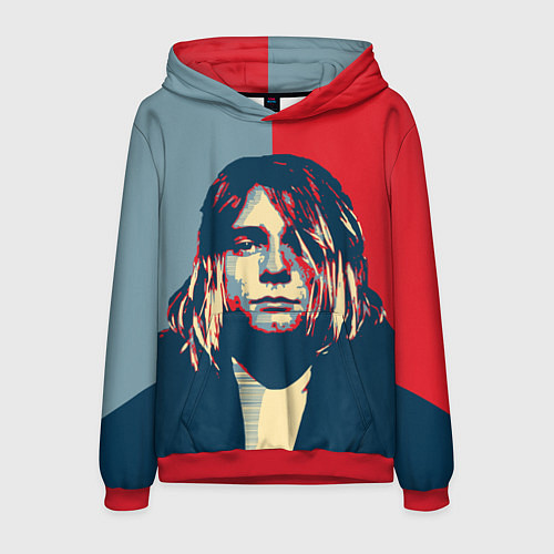 Мужская толстовка Kurt Cobain / 3D-Красный – фото 1