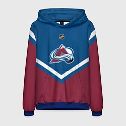 Толстовка-худи мужская NHL: Colorado Avalanche, цвет: 3D-синий