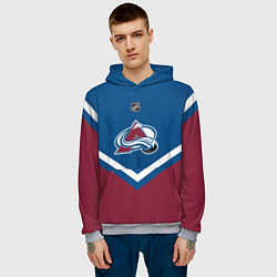 Толстовка-худи мужская NHL: Colorado Avalanche, цвет: 3D-меланж — фото 2