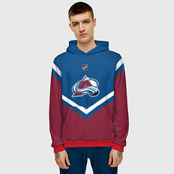 Толстовка-худи мужская NHL: Colorado Avalanche, цвет: 3D-красный — фото 2