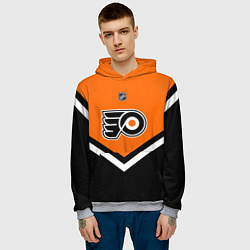 Толстовка-худи мужская NHL: Philadelphia Flyers, цвет: 3D-меланж — фото 2