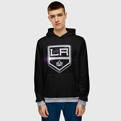Толстовка-худи мужская Los Angeles Kings, цвет: 3D-меланж — фото 2