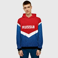 Толстовка-худи мужская Russia Team, цвет: 3D-черный — фото 2