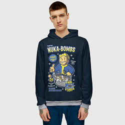 Толстовка-худи мужская Nuka Bombs, цвет: 3D-меланж — фото 2