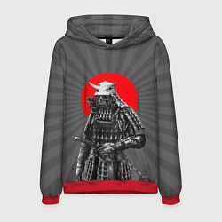 Толстовка-худи мужская Мертвый самурай, цвет: 3D-красный