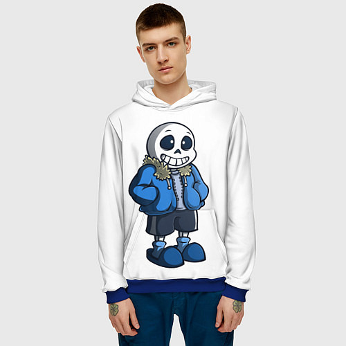 Мужская толстовка Undertale / 3D-Синий – фото 3